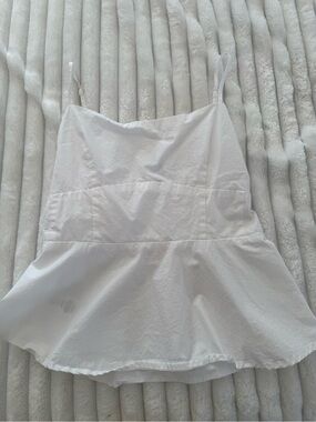 Dynamite White Peplum Tank Top